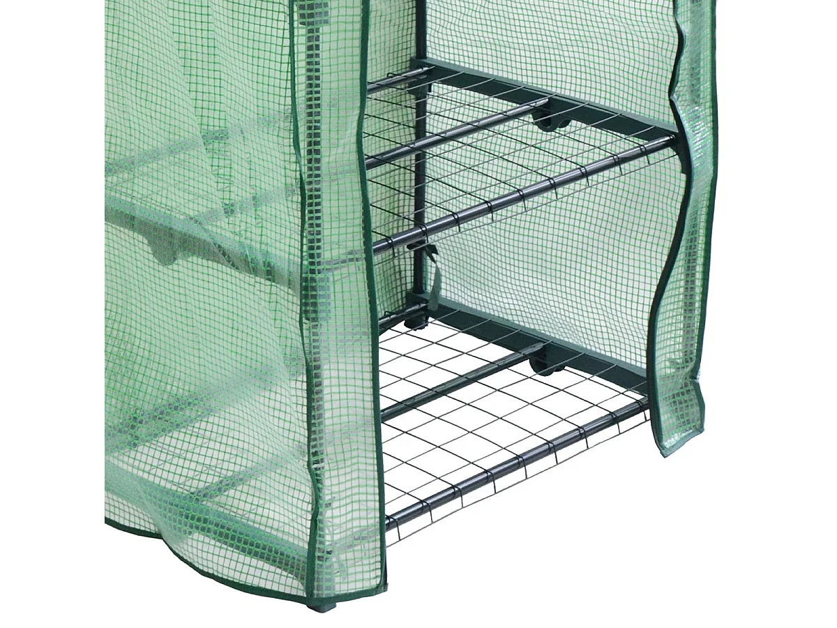 Mini Serre à 4 étagère avec Couverture en PE