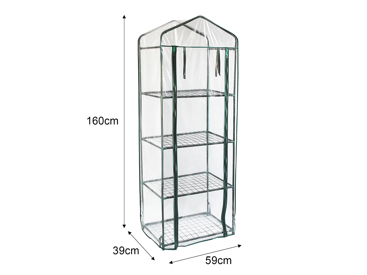 Mini Serre à 4 étagère avec Couverture en PVC