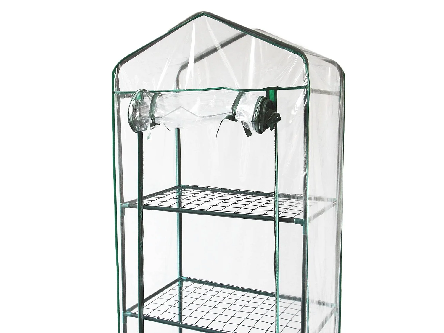 Mini skleník 4-poschodový s plastovým krytom