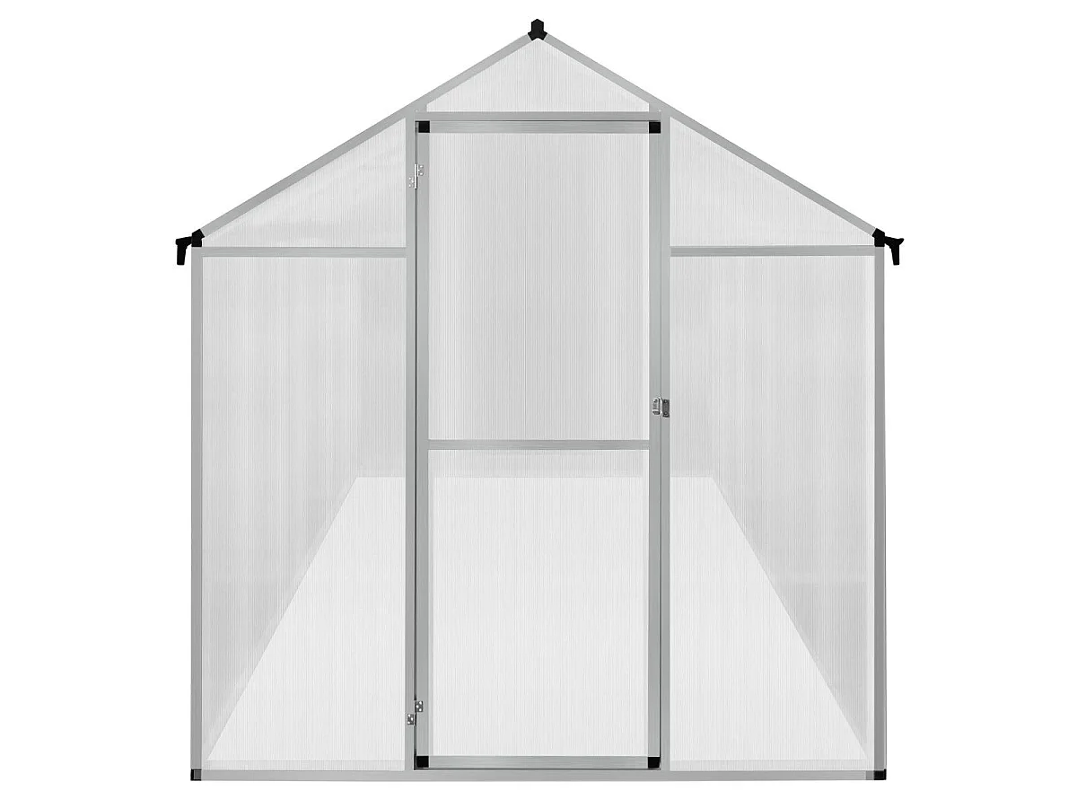 Serre de Jardin en Polycarbonate Grise - 186 x 320 cm