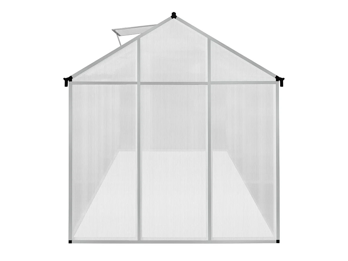 Serre de Jardin en Polycarbonate Grise - 186 x 320 cm