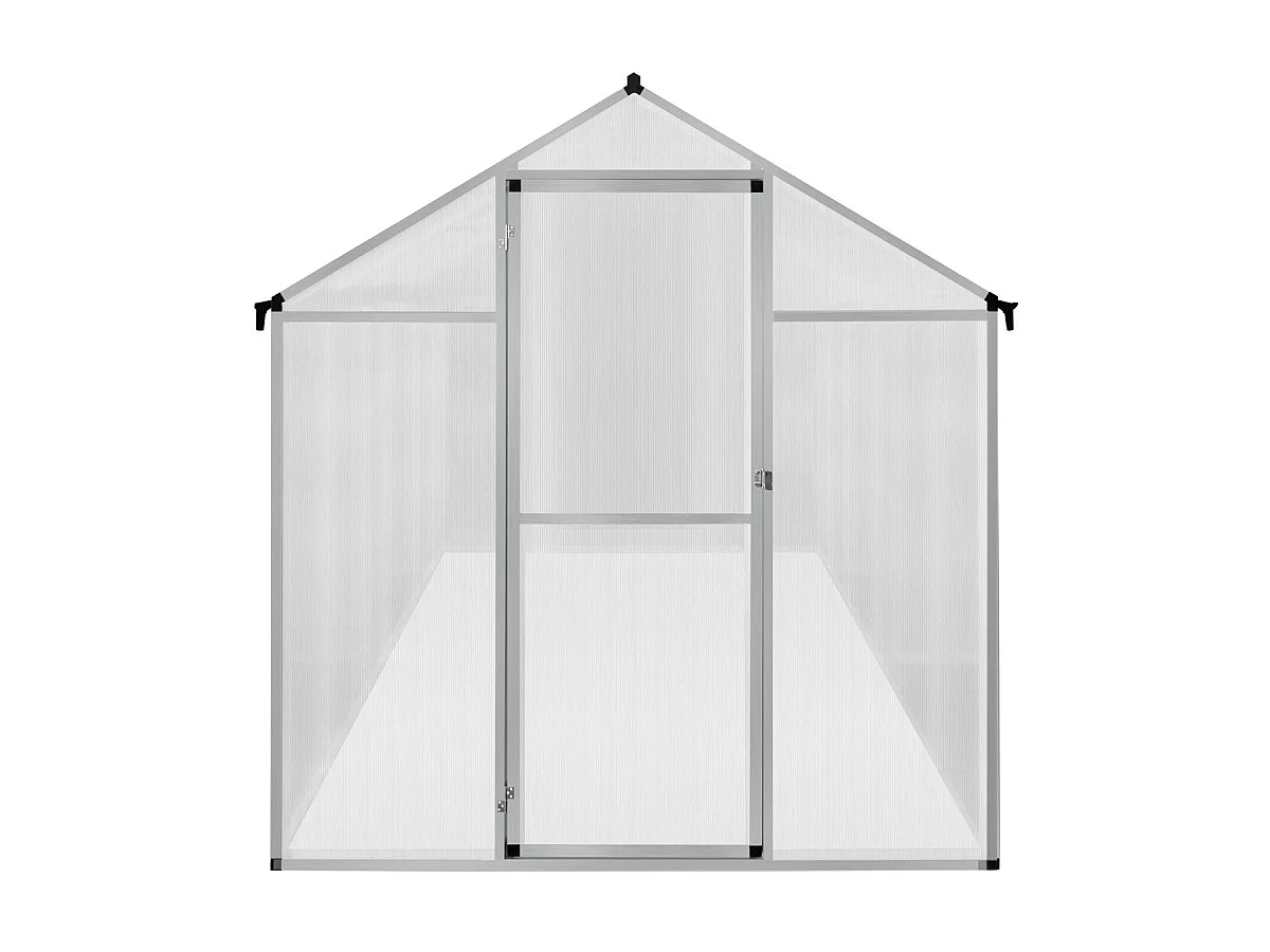 Serre de Jardin en Polycarbonate Grise - 186 x 320 cm