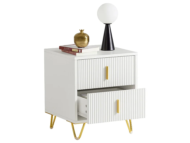 Stolik nocny z 2 szufladami FBT115-W