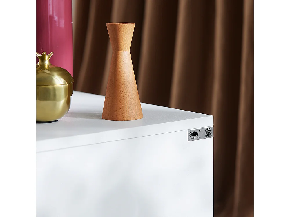 Table de Chevet avec 2 tiroirs Table de Nuit Bout de canapé Table d'appoint, FBT115-W