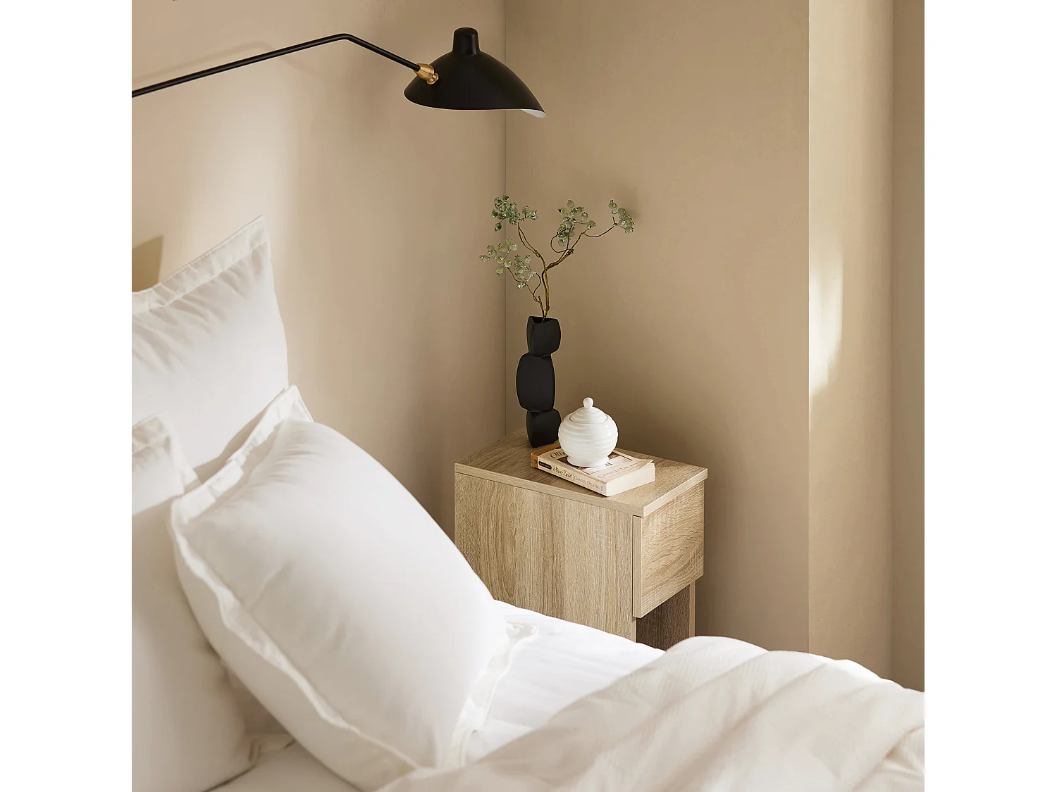 Set de 2 Mesas Auxiliares Mesita de Noche con 1 Cajón Mesa para Salón Comedor 20 x 35 x 60 cm Madera FBT111-Nx2 SoBuy ES