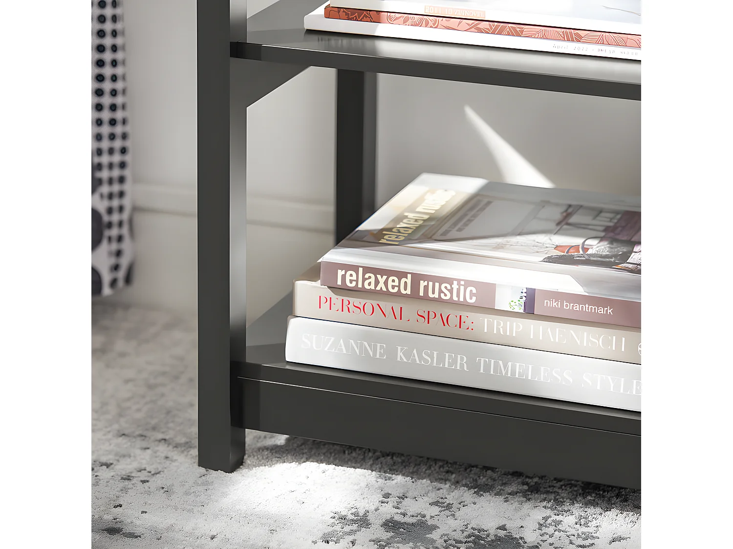 Set de 2 Mesas Auxiliares con 1 Cajón Consola Mesita de Noche para Salón Comedor Teléfono o Lampara Negro 45 x 30 x 68 cm FBT46-SCHx2 SoBuy ES