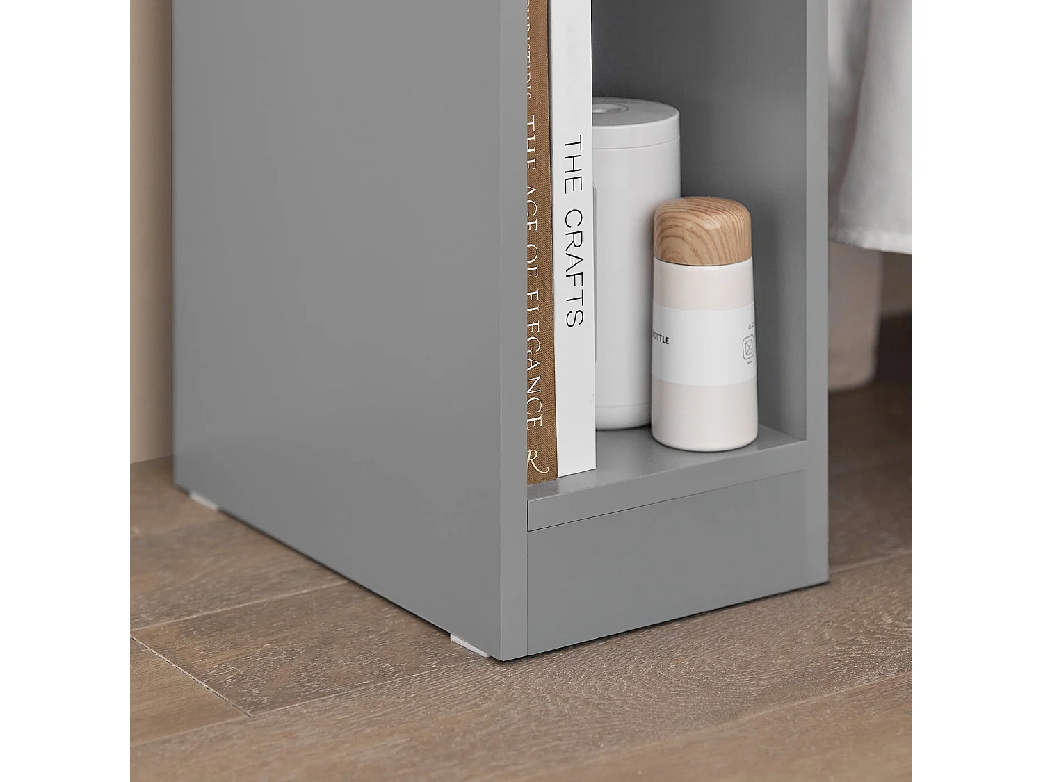 Set de 2 Mesas Auxiliares Mesita de Noche con 1 Cajón Mesa para Salón Comedor 20 x 35 x 60 cm Gris FBT111-HGx2 SoBuy ES