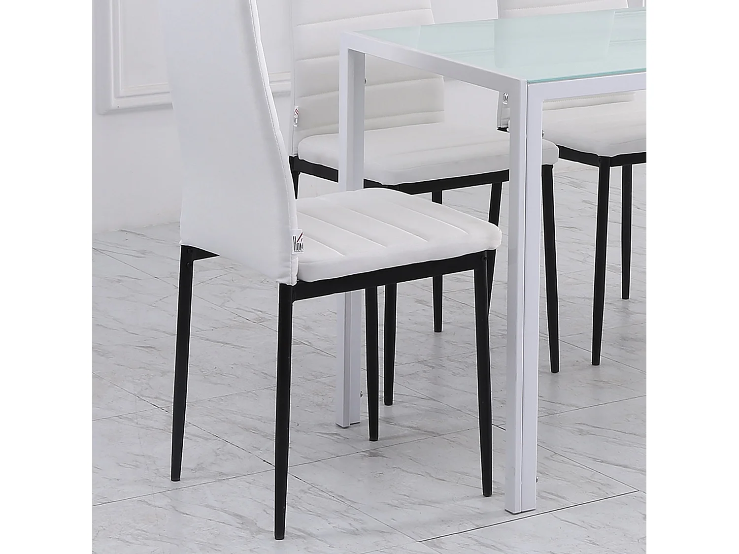 Sillas de comedor blanco 41x50x97 cm HOMCOM