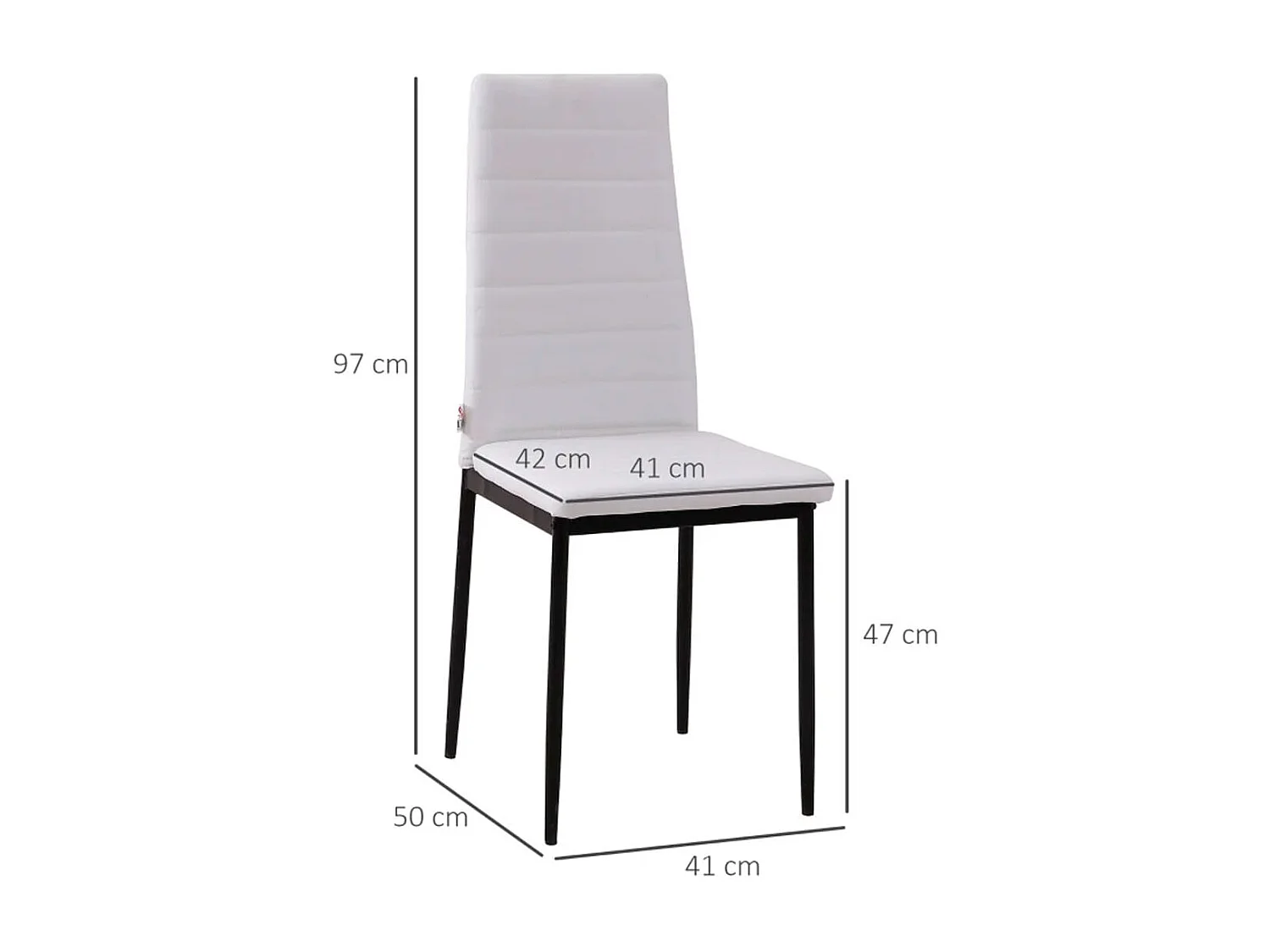 Sillas de comedor blanco 41x50x97 cm HOMCOM