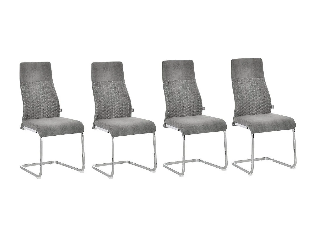 Set de 4 sillas de comedor gris 45x61x98 cm HOMCOM