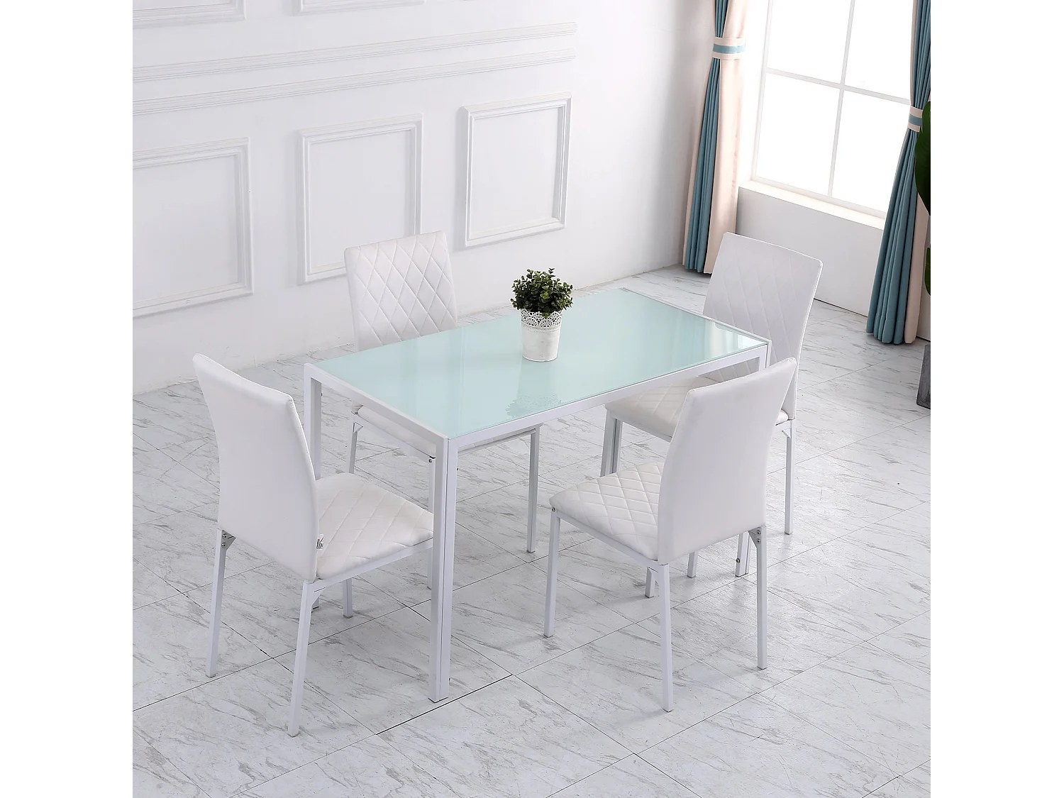 Sillas de comedor blanco 41x50x91 cm HOMCOM