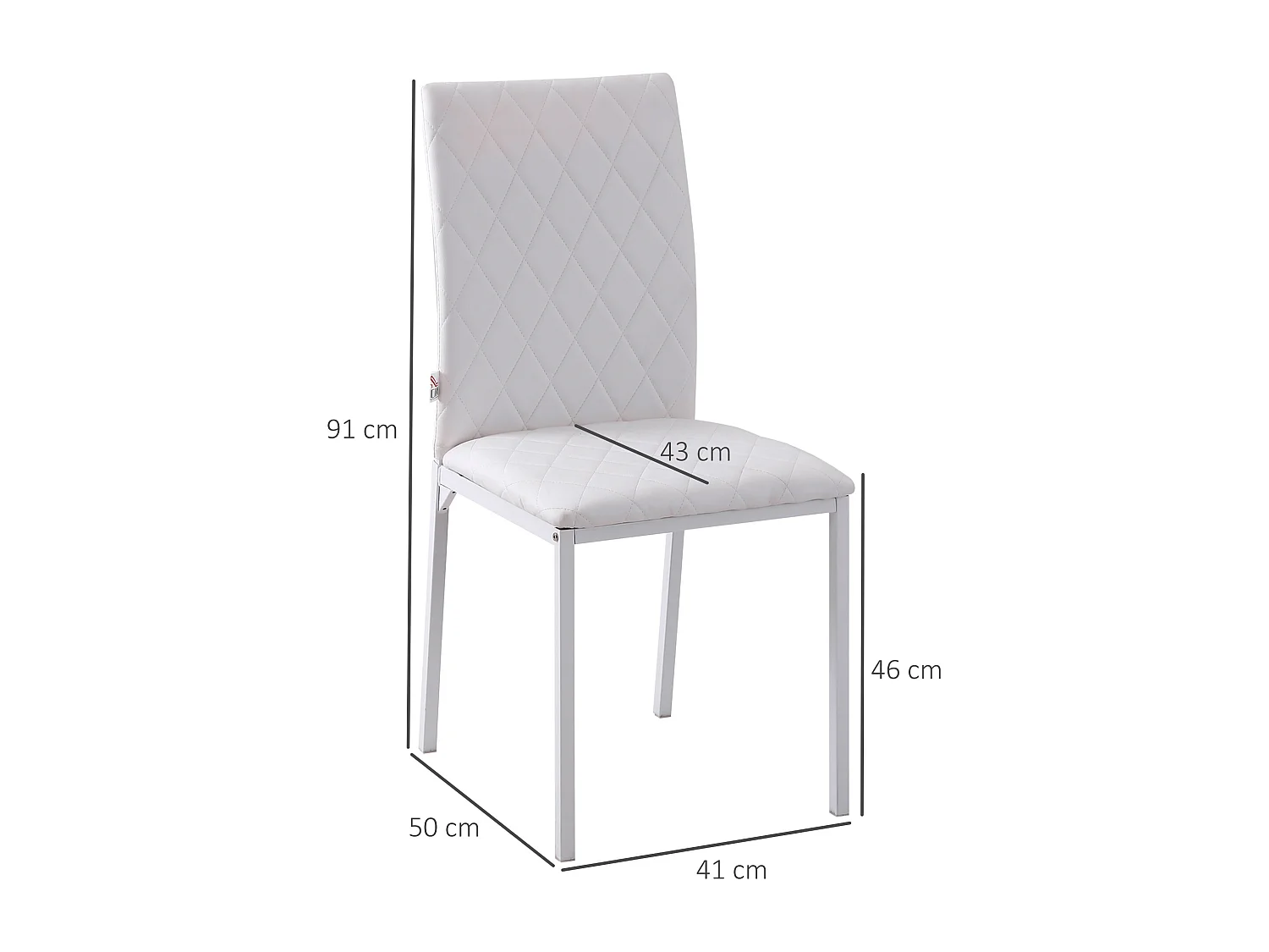 Sillas de comedor blanco 41x50x91 cm HOMCOM