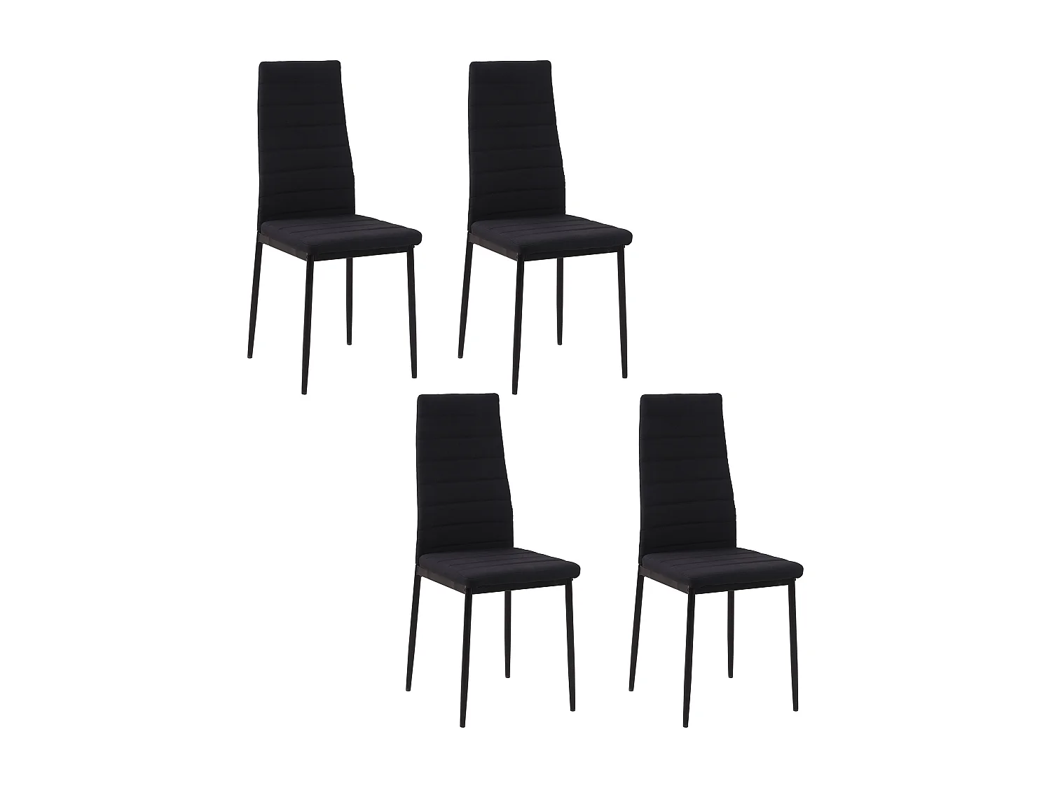 Sillas de comedor negro 41x50x97 cm HOMCOM