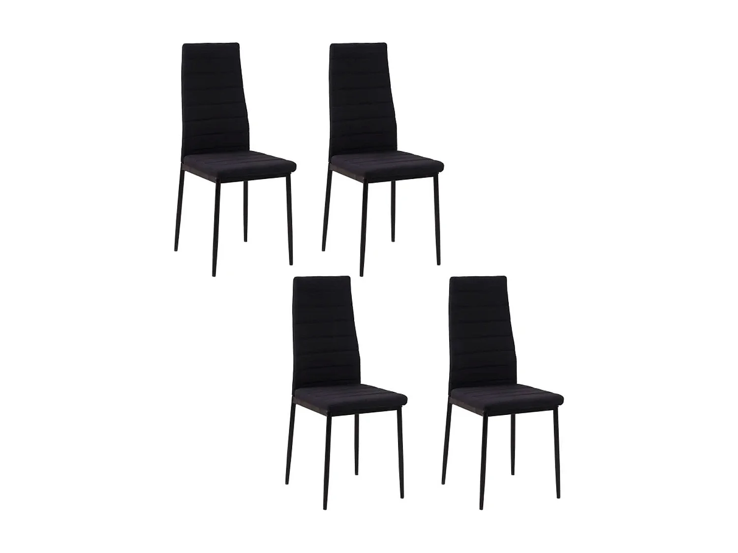 Sillas de comedor negro 41x50x97 cm HOMCOM