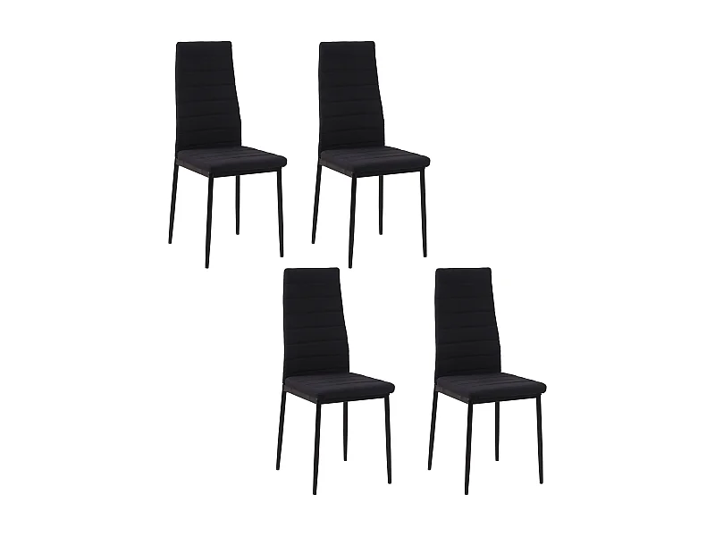 Sillas de comedor negro 41x50x97 cm HOMCOM