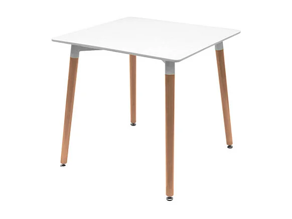 Estilo Nórdico - Mesa Tower Cuadrada 80 cm - Blanco