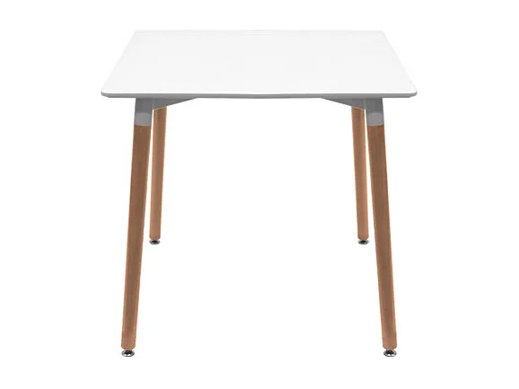 Estilo Nórdico - Mesa Tower Cuadrada 80 cm - Blanco