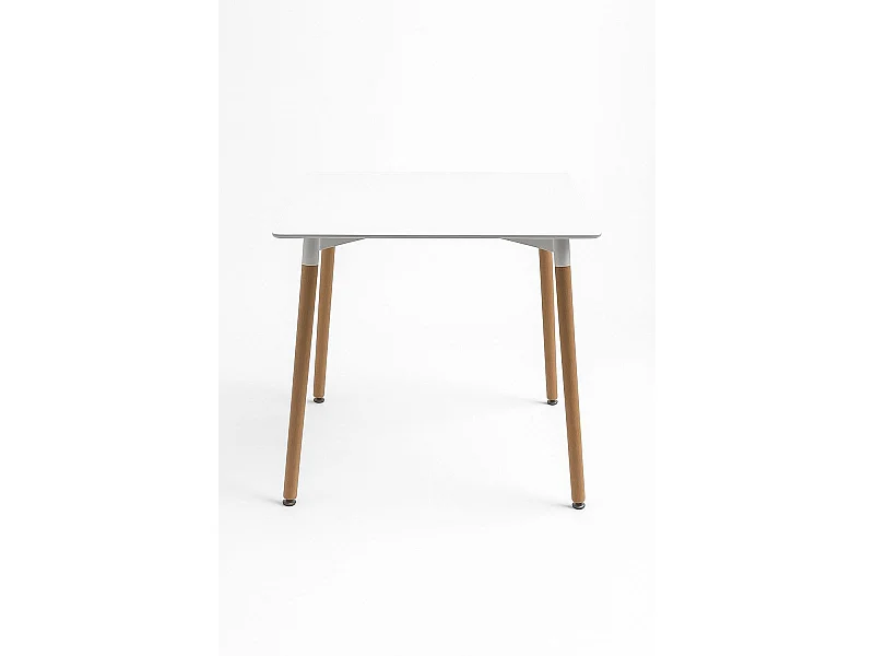 Estilo Nórdico - Mesa Tower Cuadrada 80 cm - Blanco