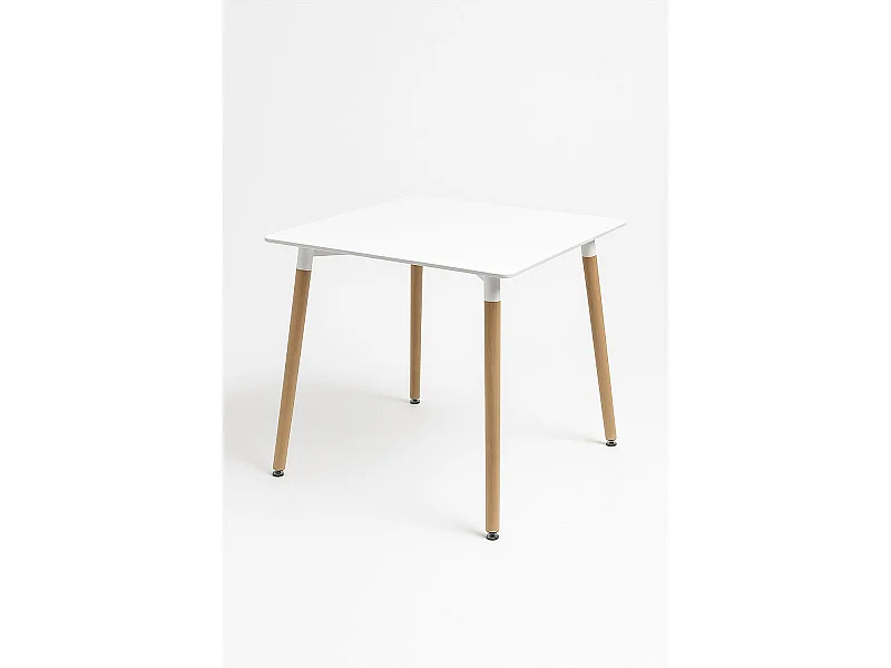 Estilo Nórdico - Mesa Tower Cuadrada 80 cm - Blanco