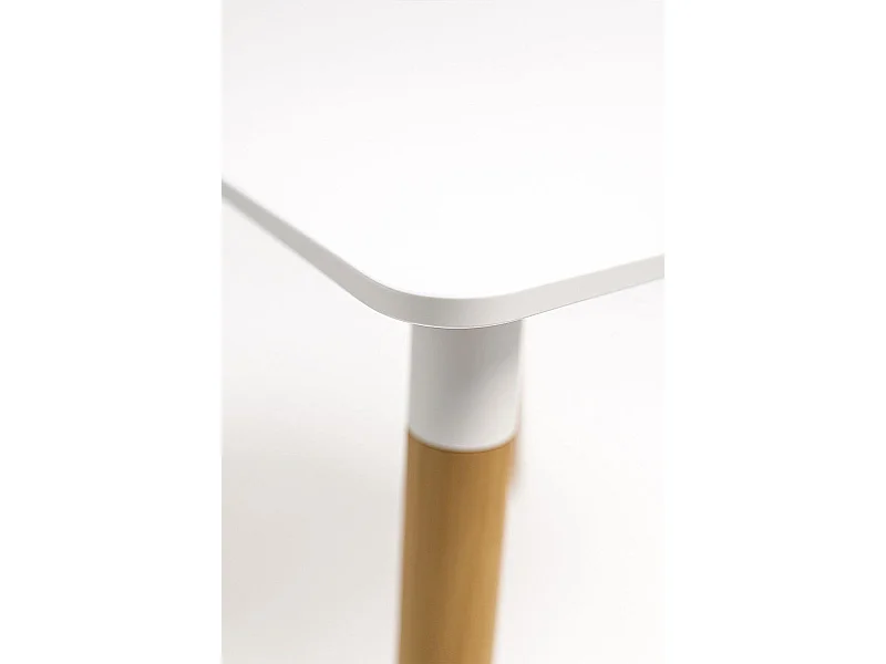 Estilo Nórdico - Mesa Tower Cuadrada 80 cm - Blanco