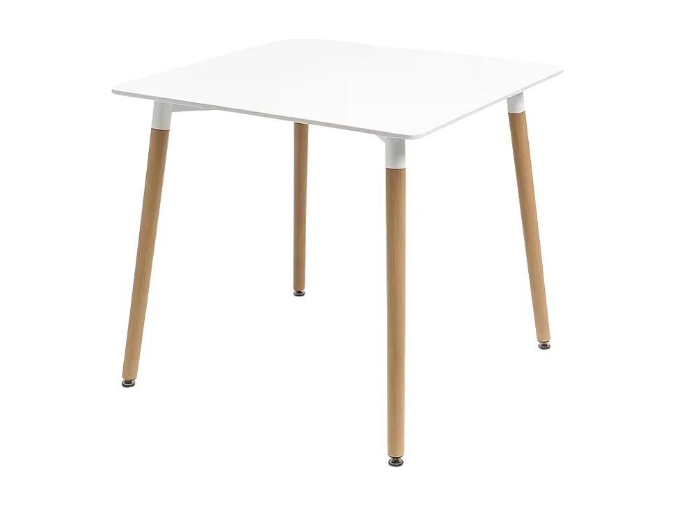 Estilo Nórdico - Mesa Tower Cuadrada 80 cm - Blanco