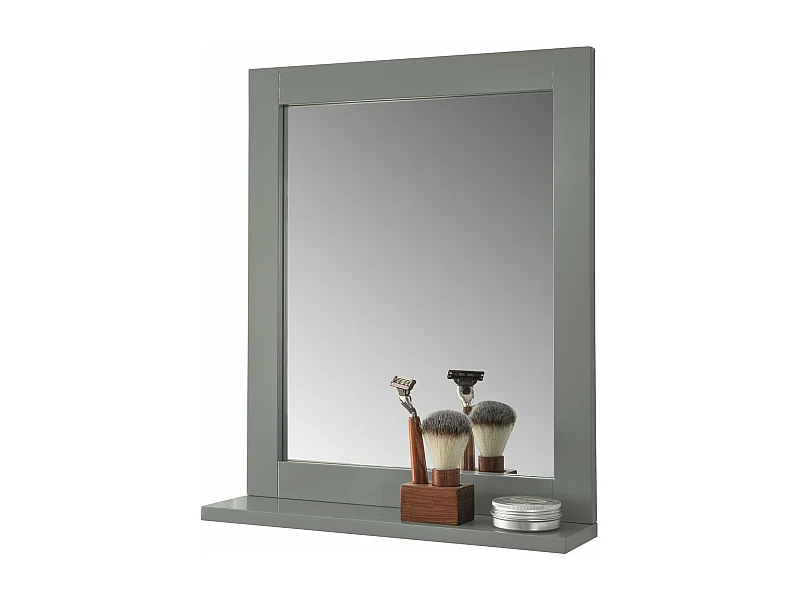 Espejo de Pared con 1 Estante Espejo de baño Color Gris Oscuro FRG129-SG SoBuy ES