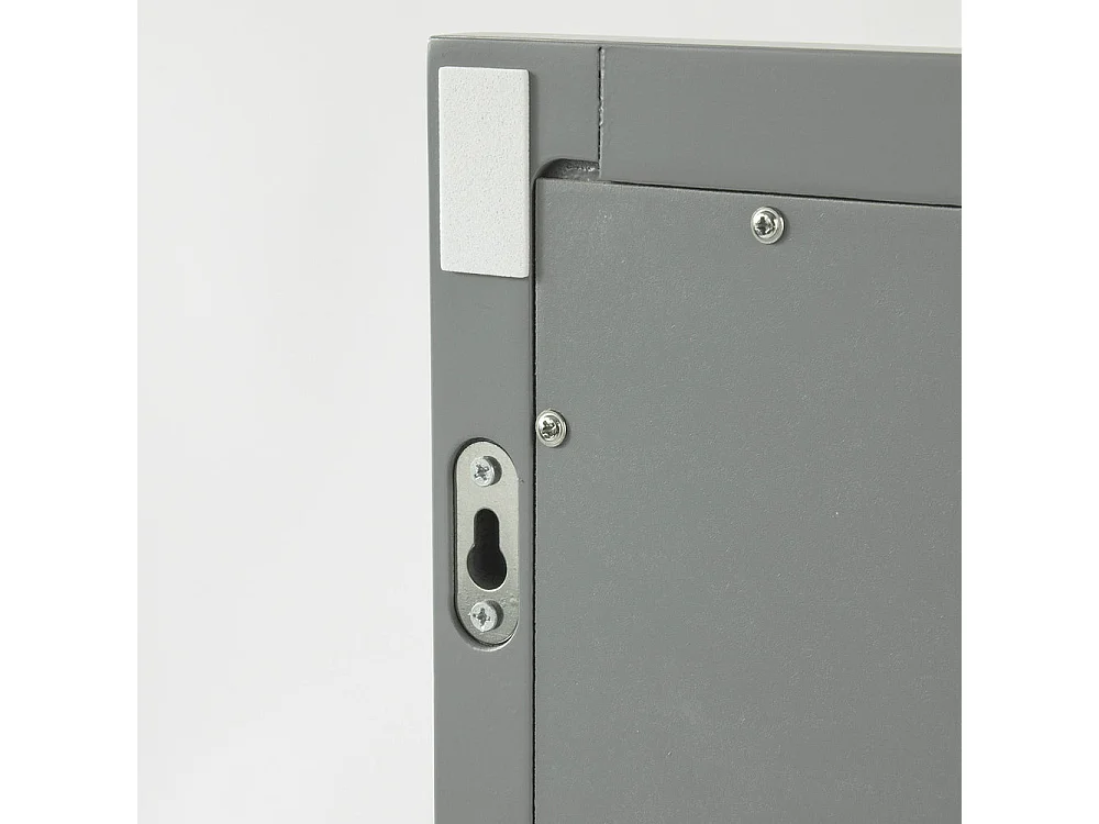 SoBuy FRG129-SG Badkamerspiegel met plank Spiegel Badkamer Wandspiegel - Donkergrijs