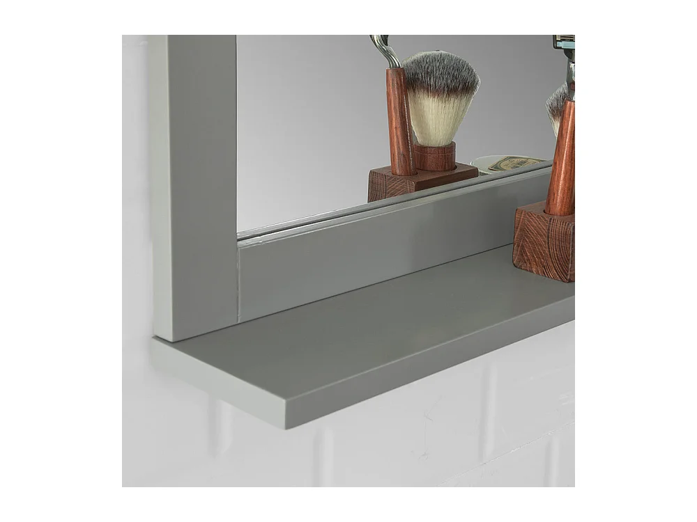 SoBuy FRG129-SG Miroir Mural Meuble Salle de Bain avec 1 étage Plateau | Prévente