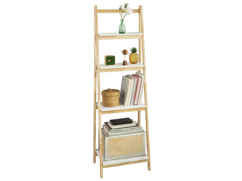 Moderna Estantería Escalonada, Librería, Estantería de Pared, Estante de 4 Plegable Niveles, FRG162-N SoBuy ES