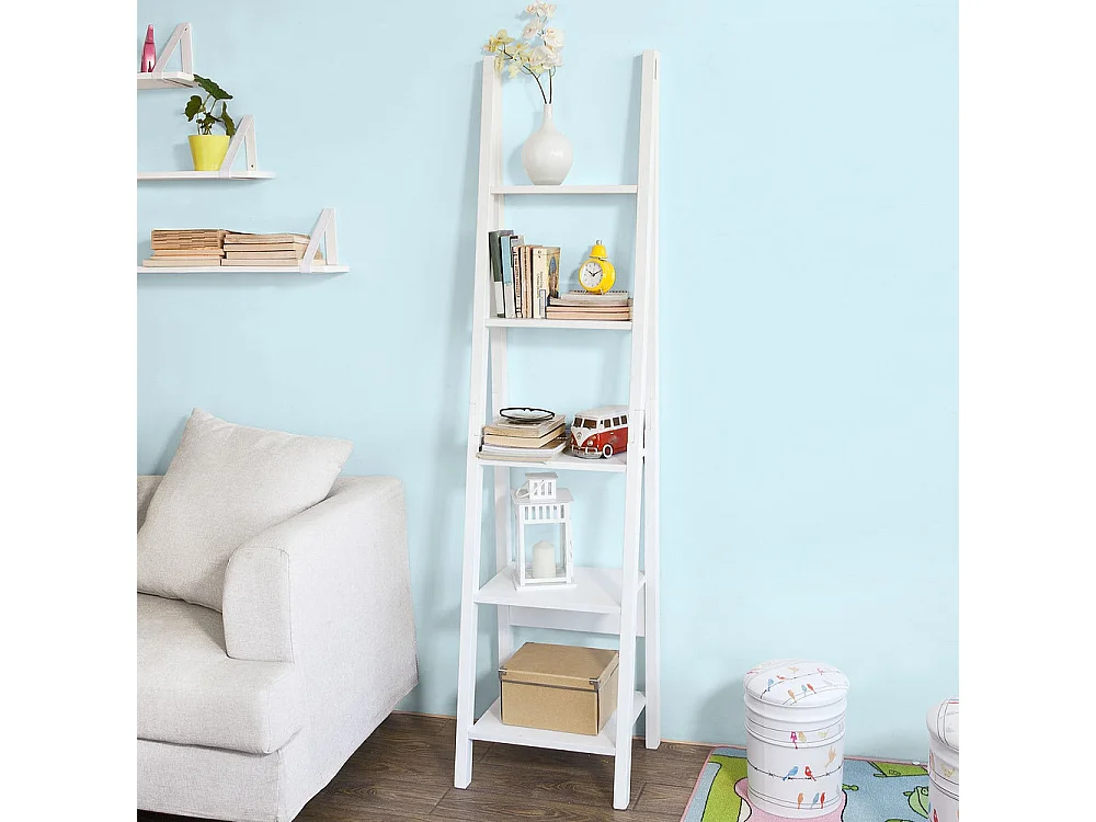 Estanterias Librerias,Estanterias de Diseño,Estantería de Esquina,Blanco,FRG101-W SoBuy ES