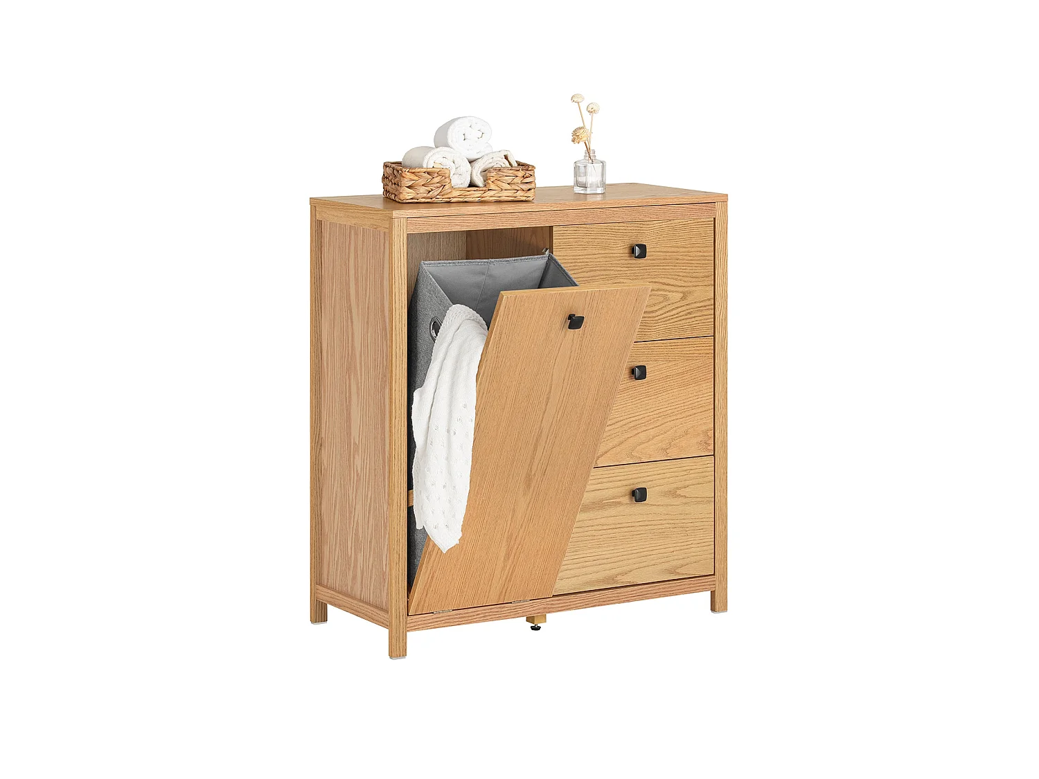 Armoire à linge avec sac à linge pliable Sac à linge Panier à linge Panier à linge, BZR97-N