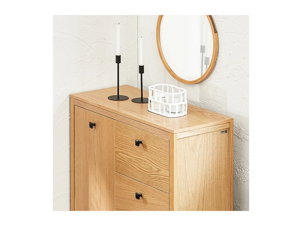 SoBuy BZR97-N Waskast met Waszak, Badkamerkast, Badkamer Kolomkast Onderkast, Ladekast, Staande Kast