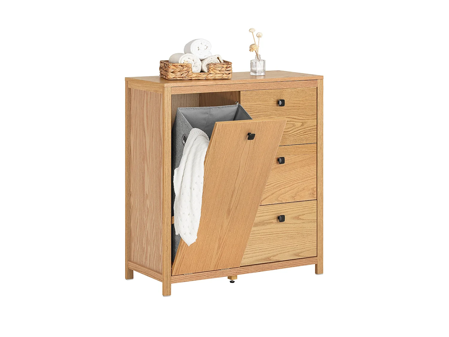 Armoire à linge avec sac à linge pliable Sac à linge Panier à linge Panier à linge, BZR97-N