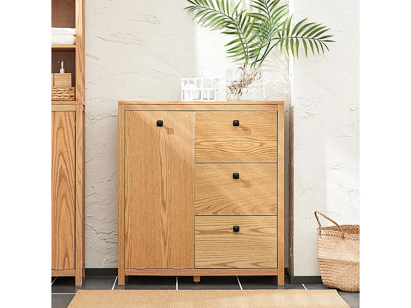 Armoire à linge avec sac à linge pliable Sac à linge Panier à linge Panier à linge, BZR97-N