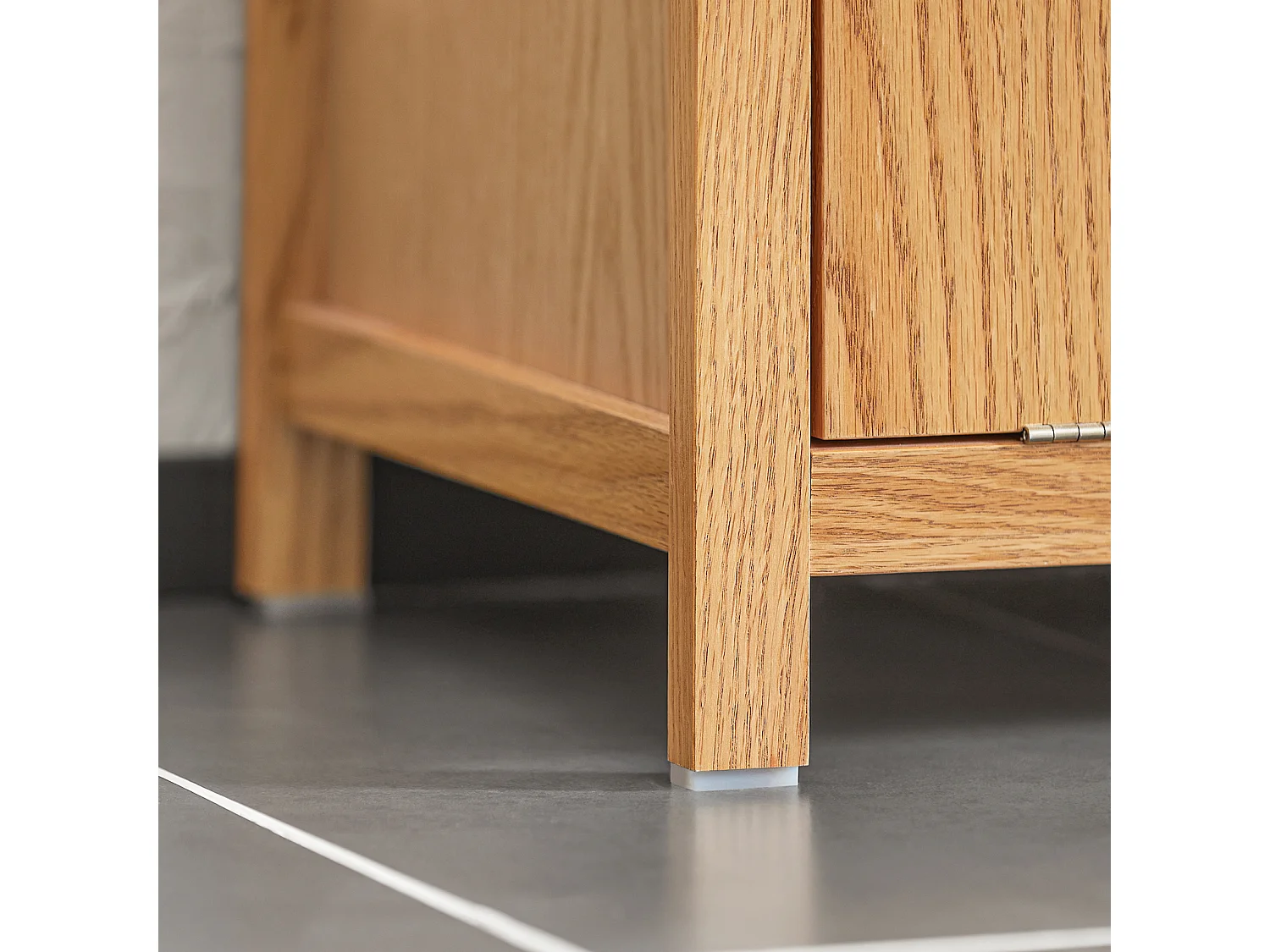 Mobile Lavanderia Con Cesto Portabiancheria Pieghevole, Cesto Portabiancheria, Mobile Porta Biancheria Per Bagno, Colore Di Naturale 40x35x90 Cm BZR96-N SoBuy