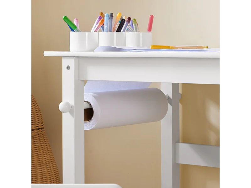 Ensemble Table et Chaise Enfant avec 2 étagères,  KMB60-W