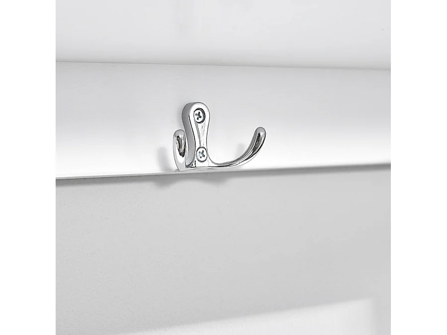 Perchero de pared con 3 Cestas y 4 Ganchos Estante de Pared para Pasillo Entrada 80 x 20 x 25 cm FHK19-W SoBuy ES