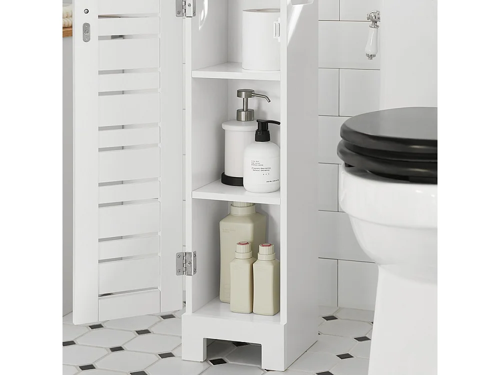 Bibliothèque pour Enfant, Étagère à Livres 3 Niveaux avec 2 Boîtes de Rangement, KMB69-W