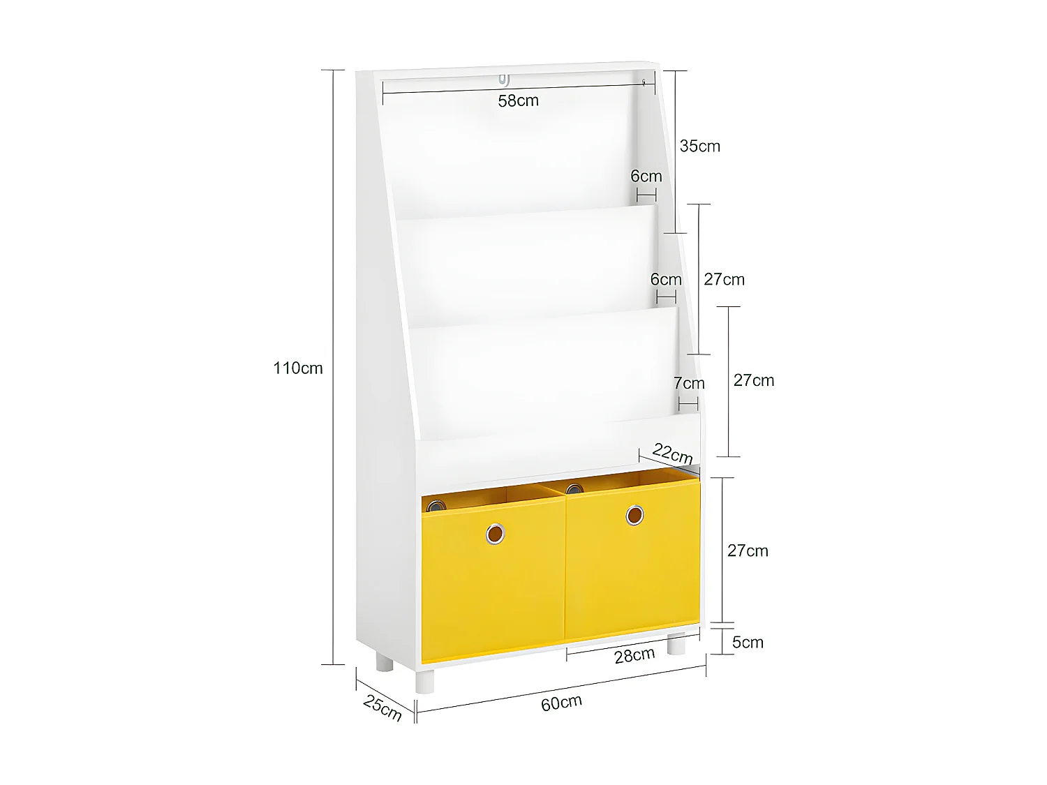 SoBuy Lot de 3 Bibliothèques pour Enfant Étagère Enfant Rangement pour Livres et Jouets, Forme de Voiture KMB67-W+KMB68-W+KMB69-W
