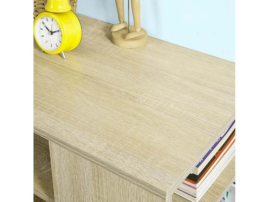 Mesa Auxiliares de Salón, Mesa de Centro, Mesa para el Café con Ruedas en Diseño Moderno con Repisa FBT34-N SoBuy ES