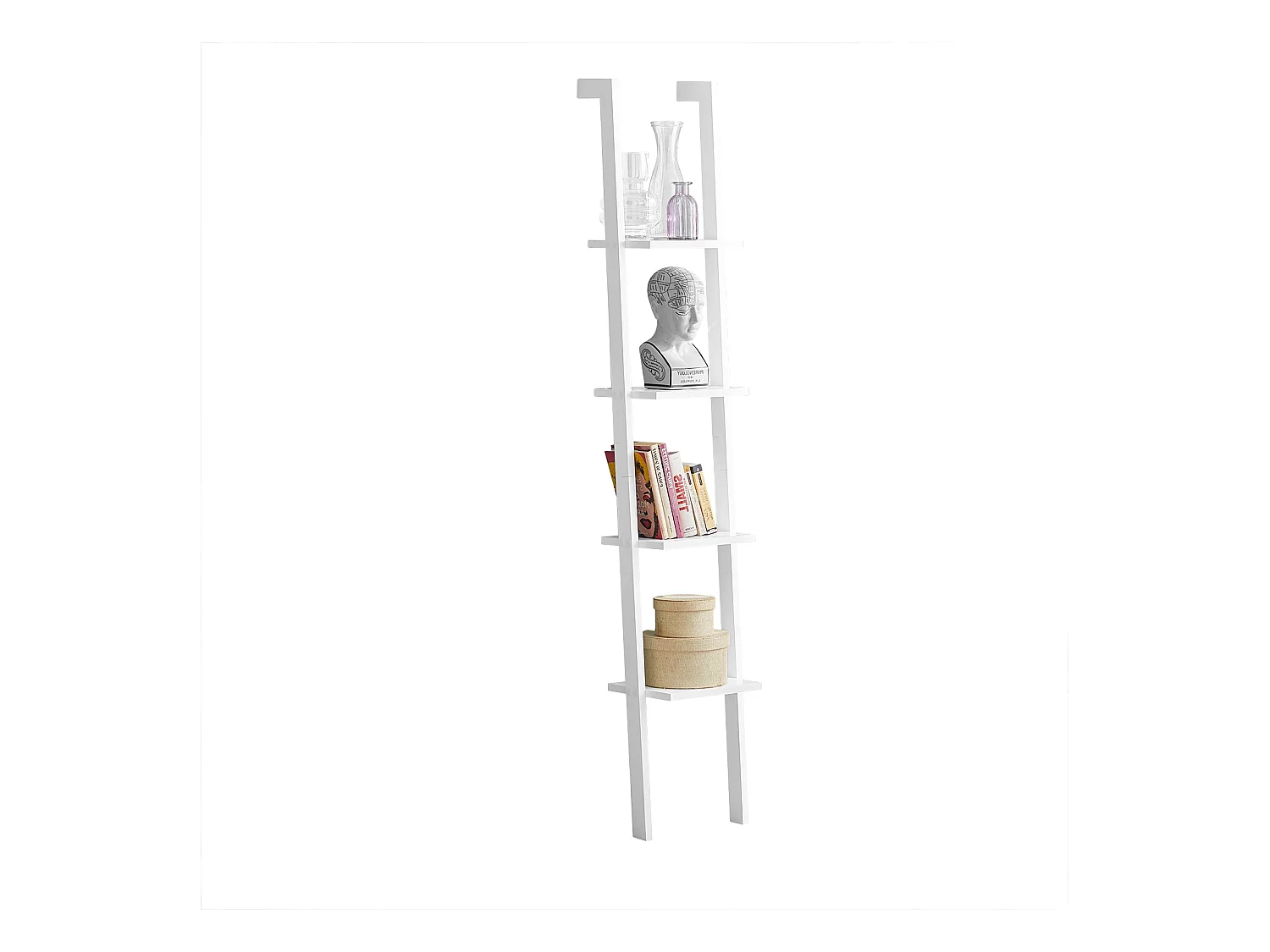 Leiterregal FRG15-W 33 x 180 x 23 cm Weiß