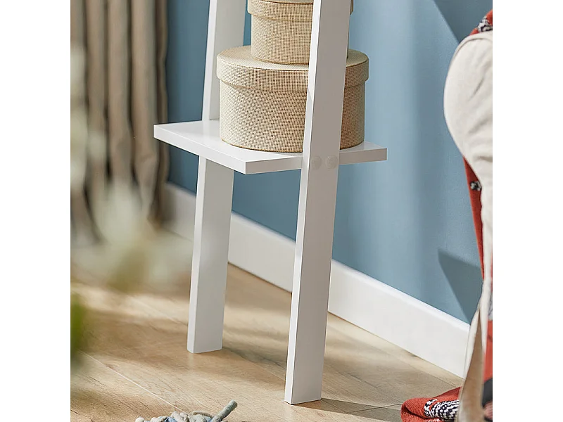 SoBuy Libreria,mensola Scala,mensola angolare,scaffale componibile,con 4 ripiani Bianco FRG15-W