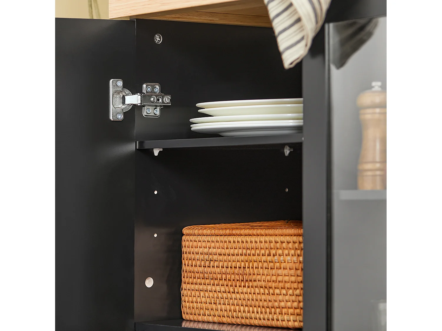 Table de Chevet Murale, Table de Nuit Flottante, Armoire Murale, Étagère Murale, NKD03-W