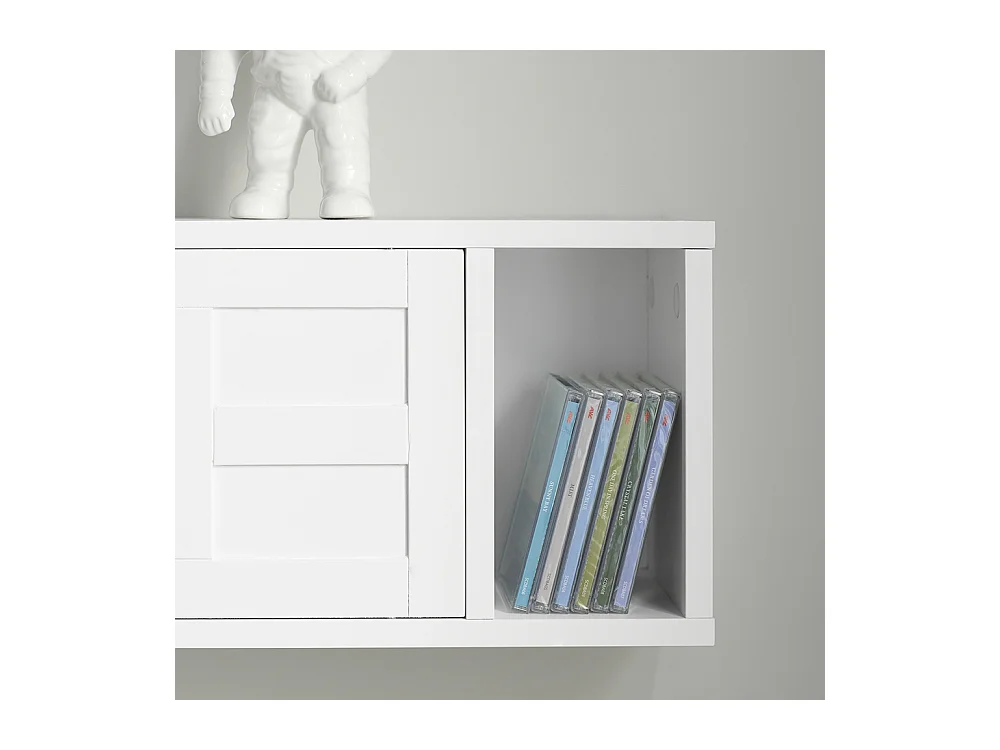 SoBuy FHK18-W wandgarderobe met schuifdeuren en vak ganggarderobe wandrek hangrek garderobe