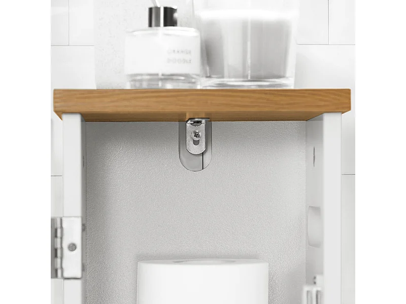 Porte Papier Toilette Vertical Support Papier ToiletteArmoire Toilettes, BZR85-W