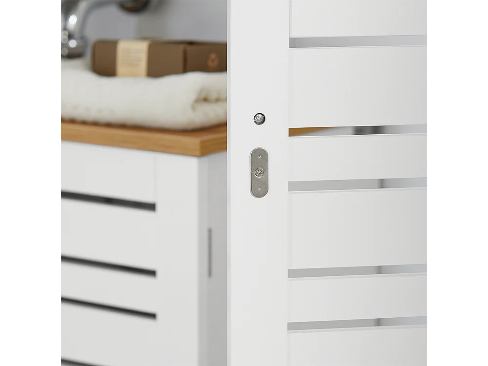 Porte Papier Toilette Vertical Support Papier ToiletteArmoire Toilettes, BZR85-W