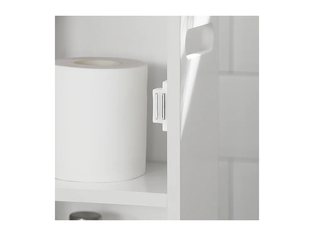 Porte Papier Toilette Vertical Support Papier ToiletteArmoire Toilettes, BZR85-W
