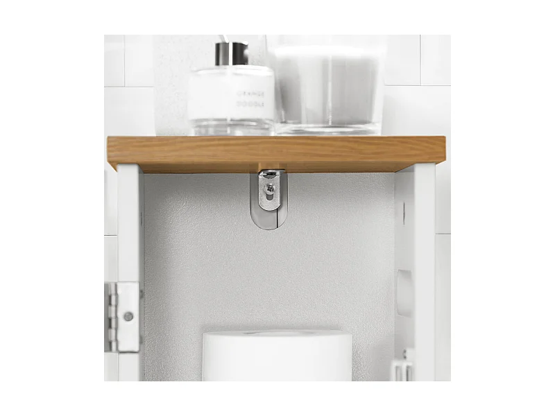 Porte Papier Toilette Vertical Support Papier ToiletteArmoire Toilettes, BZR85-W