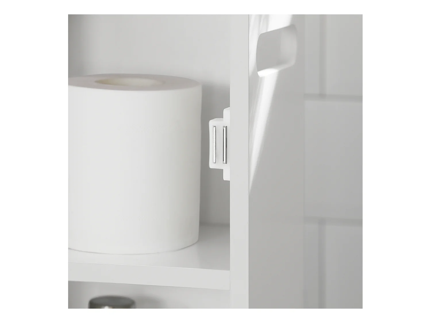 Porte Papier Toilette Vertical Support Papier ToiletteArmoire Toilettes, BZR85-W