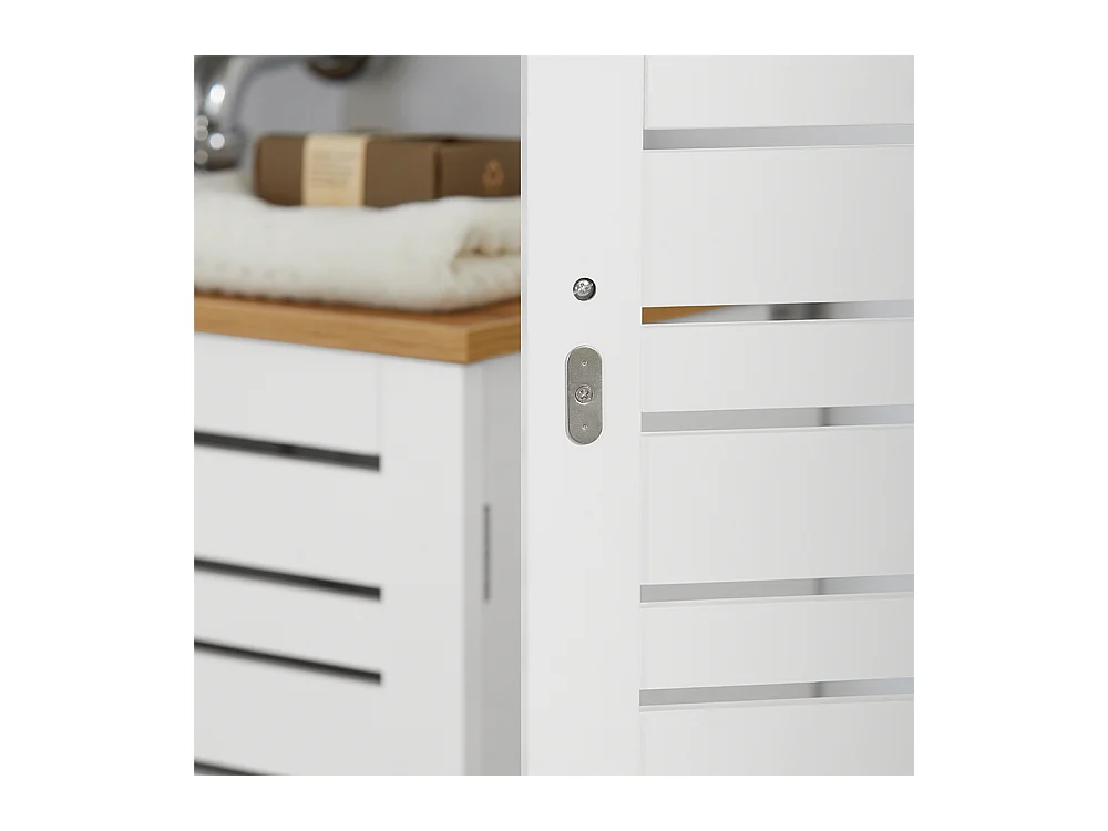 Porte Papier Toilette Vertical Support Papier ToiletteArmoire Toilettes, BZR85-W